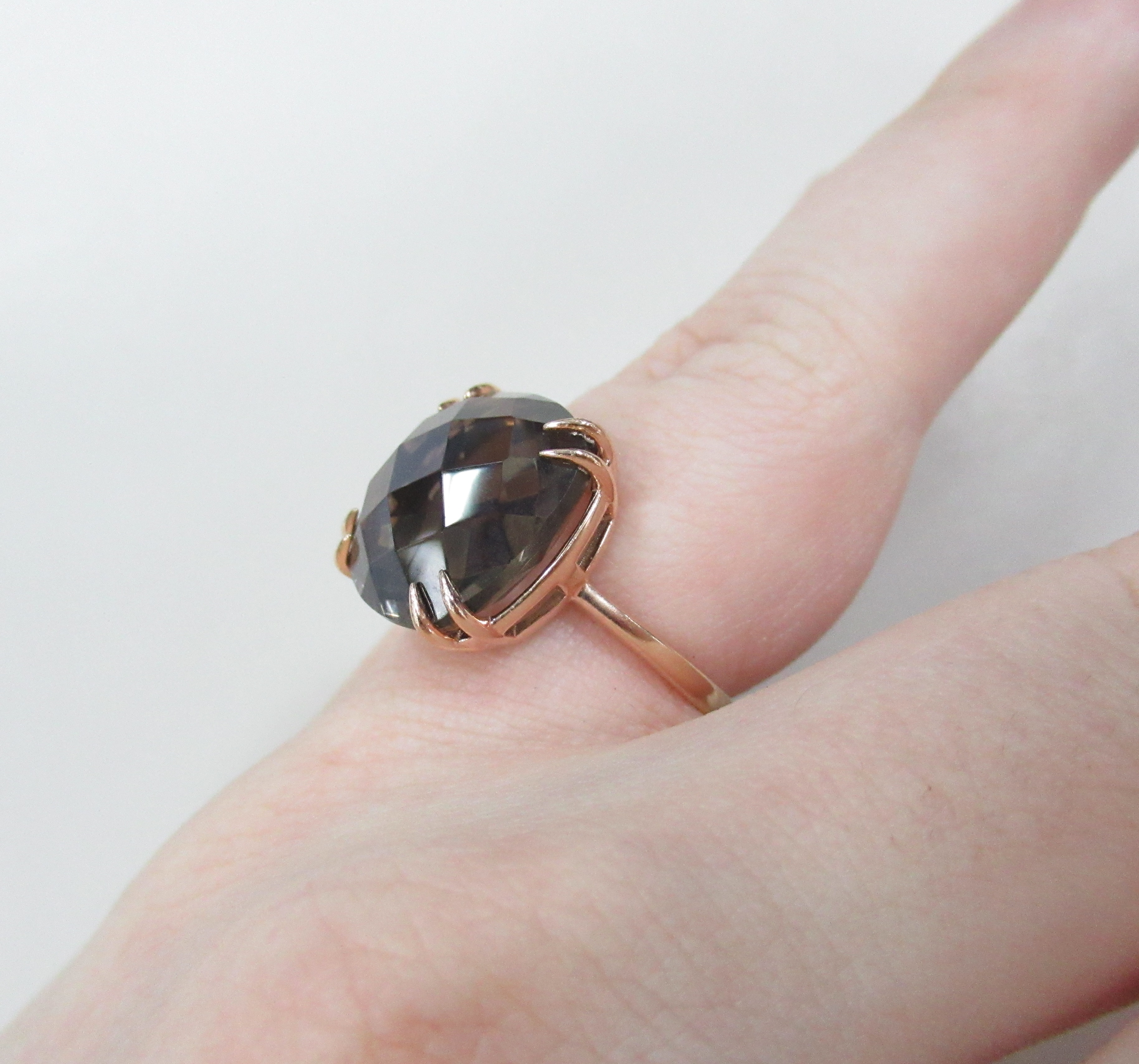 Серебряное кольцо с раухтопазом